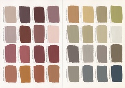 [ENUA-T] Triptych color chart of 49 calm colors